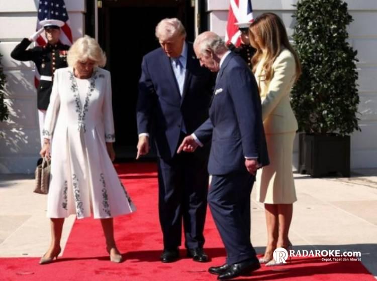 Trump breaks royal protocol immediately greeting King Charles and Queen Camilla in US