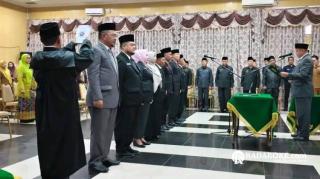 Wabup Hendrizal Lantik 8 Pejabat Tinggi Pratama Inhu, Tekankan Inovasi dan Komitmen Atasi Tantangan Daerah