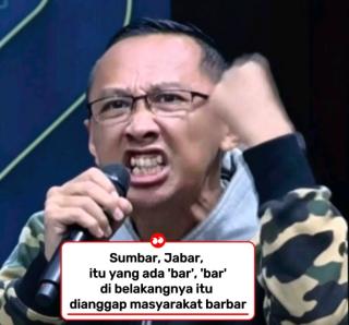 Sebut Sumbar, Jabar Daerah Berakhiran Bar Itu Barbar, Abu Janda Dipolisikan