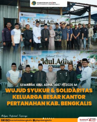 Kantah Bengkalis Sembelih 3 Ekor Sapi dan 1 Ekor Kambing pada Iduladha 1447 H