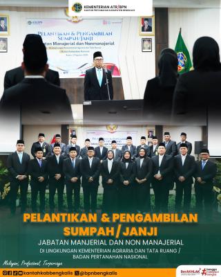 Kantor Pertanahan Kabupaten Bengkalis Ikuti Pelantikan Pejabat ATR/BPN Secara Daring