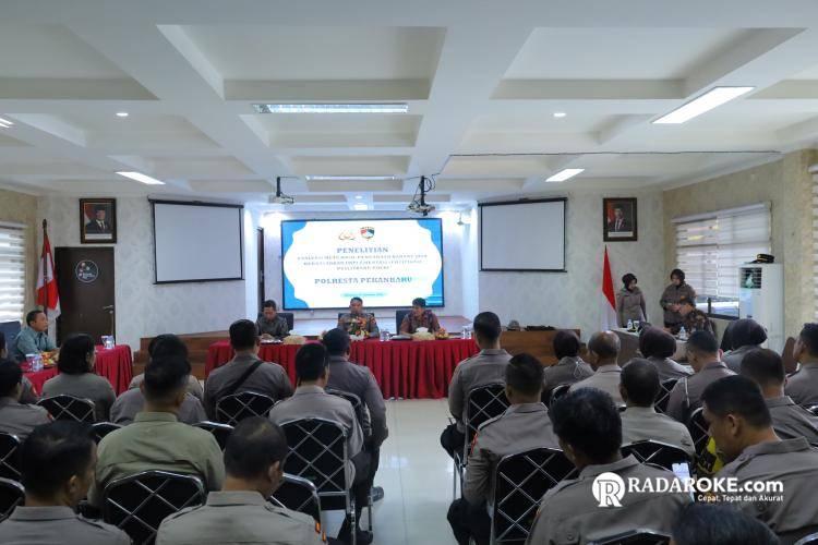 Puslitbang Polri Evaluasi Mutu Pengadaan Barang dan Jasa di Polresta Pekanbaru